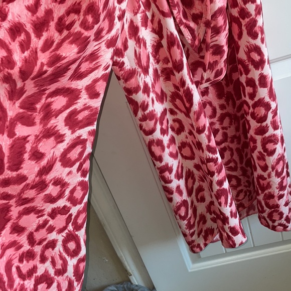 Kate Spade ♠️ pink Panthera, wide-leg romper size med - Picture 3 of 8